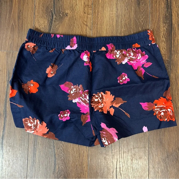 J.Crew factory navy floral linen blend shorts SZ 12 - Picture 5 of 6